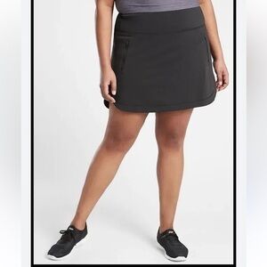 Athleta SOHO Skort Womens 3XBlack Mini Skirt Zip Pockets ,Hiking ,Tennis ,Golf.